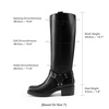 DREAM PAIRS Women’s Motorcycle Knee High Boots(Black)