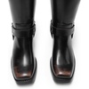 DREAM PAIRS Women’s Motorcycle Knee High Boots(Black/Brown)