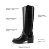 DREAM PAIRS Women’s Motorcycle Knee High Boots(Black/Brown)