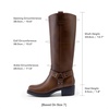 DREAM PAIRS Women’s Motorcycle Knee High Boots(Tan)