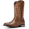 Bruno Marc Cowboy Boots for Men, Slip on Western Boots with Chic Embroidered Durable Short Retro Country Square Toe Boot(Coffee)
