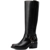 DREAM PAIRS Women’s Motorcycle Knee High Boots(Black/Brown)