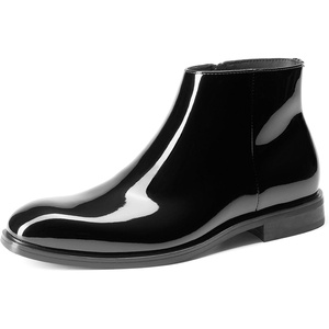 Bruno Marc Men’s Chelsea Boots Zip Ankle Dress Boot(All Black)