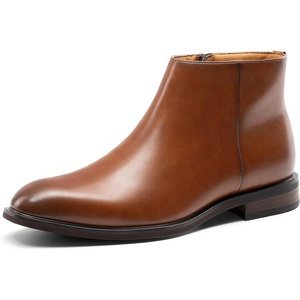 Bruno Marc Men’s Chelsea Boots Zip Ankle Dress Boot(Brown)