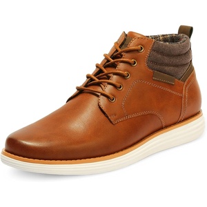 Bruno Marc Men’s Mid Top Chukka Sneaker Dress Boot(Tan)