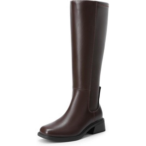 DREAM PAIRS Women’s Knee High Riding Tall Boots(Dark Brown)