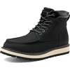 Bruno Marc Men’s Moc Toe Boot Fashion Comfort Casual Fur Lined Winter Wedge Boots Black Size 8.5, SBCH2302M