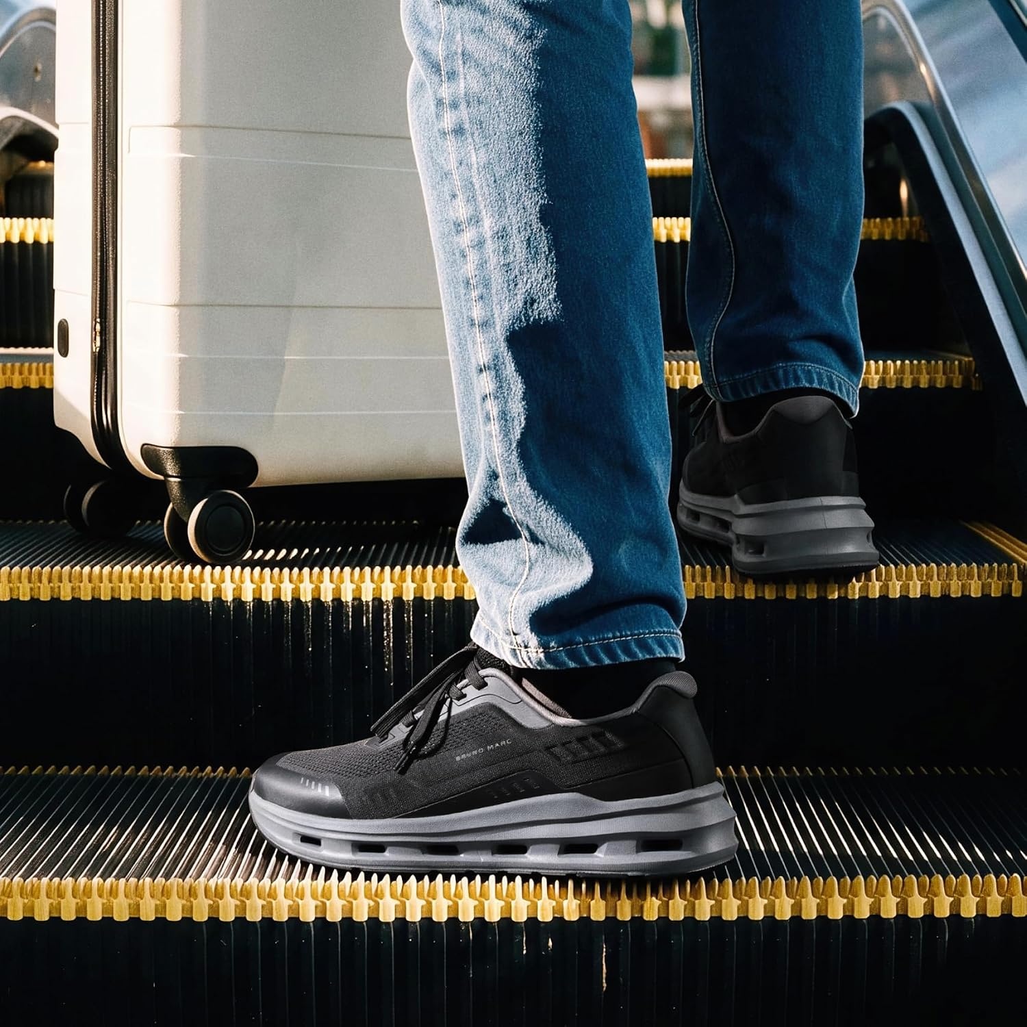 image:imageBruno Marc Mens Cushionix Stride Comfort Mesh SneakersBlackGrey