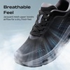 Bruno Marc Men’s Cushionix Stride Comfort Mesh Sneakers(Black/Grey)