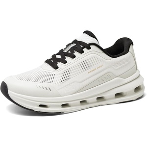 Bruno Marc Men’s Cushionix Stride Comfort Mesh Sneakers(White/Black)